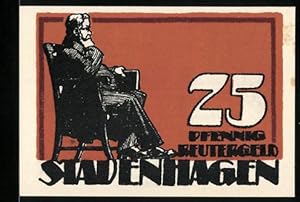 Seller image for Notgeld Stavenhagen 1921, 25 Pfennig, Fritz Reuter, Wappen, Kinderfiguren for sale by Bartko-Reher