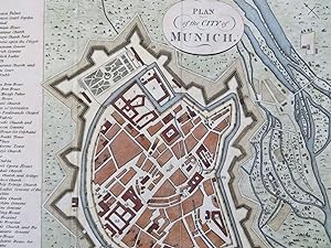 Munich Bavaria Holy Roman Empire Germany 1791 Neele engraved city plan