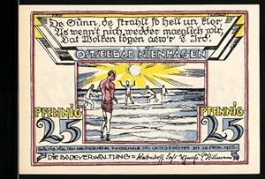 Bild des Verkufers fr Notgeld Nienhagen /Ostsee 1922, 25 Pfennig, Spiel am Strand, Seepartie zum Verkauf von Bartko-Reher