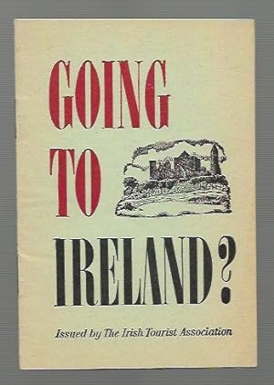 Imagen del vendedor de Going to Ireland Information for Visitors from the U.S.A. a la venta por K. L. Givens Books