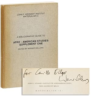 A Bibliographic Guide to Afro-American Studies: Supplement One [Inscribed & Signed to Camille Bil...