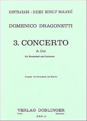Bild des Verkufers fr Concerto A-Dur Nr.3 fr Kontrabass und Orchesterfr Kontrabass und Klavier zum Verkauf von AHA-BUCH GmbH
