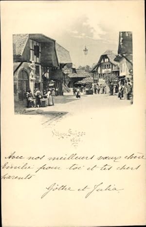Ansichtskarte / Postkarte Paris, Weltausstellung 1900, Straßenpartie