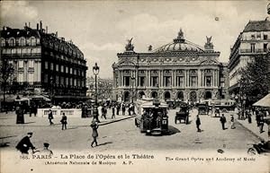 Ansichtskarte / Postkarte Paris XI, Place de la Opera und Theater