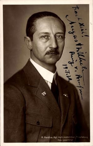 Ansichtskarte / Postkarte Prinz August Wilhelm von Preußen, Portrait, signiert 1930