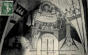 Ansichtskarte / Postkarte Bagnot Côte-d'Or, Fresko im Innenraum der Kirche