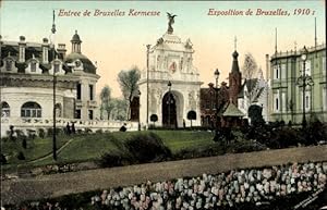 Ansichtskarte / Postkarte Brüssel, Weltausstellung 1910, Eingang zur Brüsseler Messe