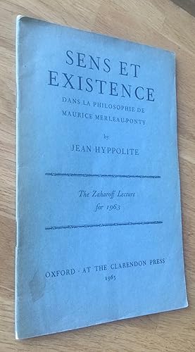 Sens et existence dans la philosophie de Maurice Merleau-Ponty