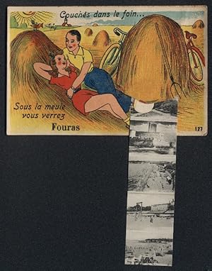 Leporello-Carte postale Fouras, Le port sud, la plage et la Sémaphore, vue générale