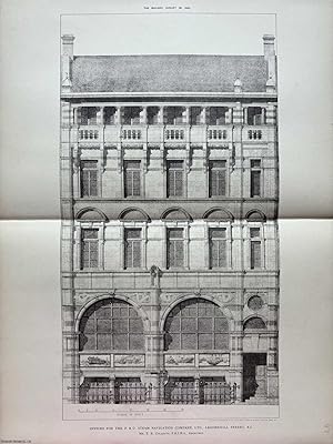 1893 : Offices for The P&O Steam Navigation Company Ltd, Leadenhall Street. T. E. Collcutt. An or...