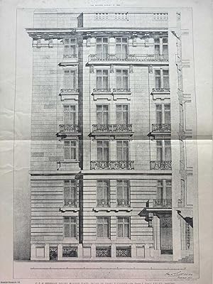 1906 : 25 and 26 Berkeley Square Mansion Flats: Detail of Front Elevation. Frank T. Verity, Archi...