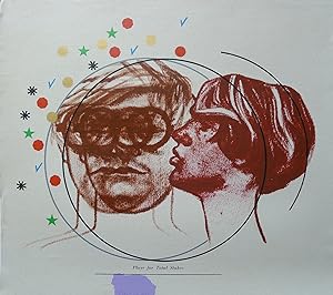 R.B.Kitaj Plays for Total Stakes Portrait of David Hockney screenprint on canvas.
