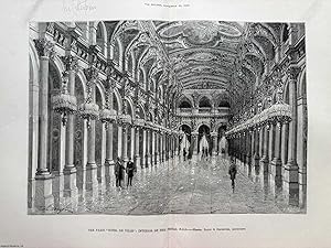 1882 : The Paris Hotel de Ville: Interior of The Pestal Hall. Messrs. Ballu and Deperthes, Archit...