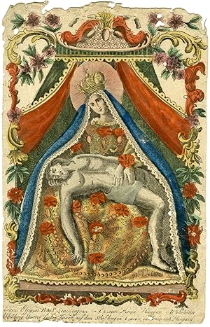 Rare-Antique Print-LADY-SCHOSSBERG-KINGDOM-HUNGARY-DEVOTION-Anonymous-18th.c.