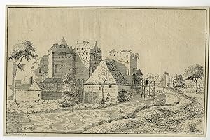 Antique Master Print-CASTLE-RUINS-BREDERODE-SANTPOORT-Winkel-1737