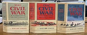 1958 Civil War A Narrative in 3 Volumes INSCRIBED by Author Shelby Foote