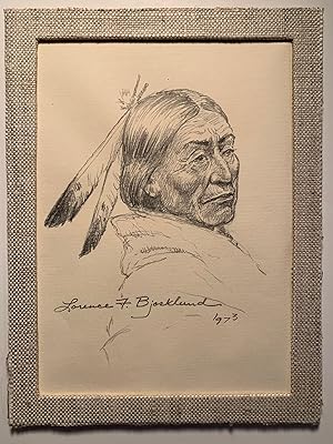 Plains Indian Pencil Drawing--Signed, 1973