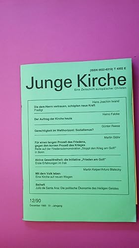 JUNGE KIRCHE. eine Zeitschrift europäischer Christen