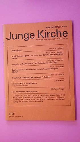 JUNGE KIRCHE 5/88. eine Zeitschrift europäischer Christen
