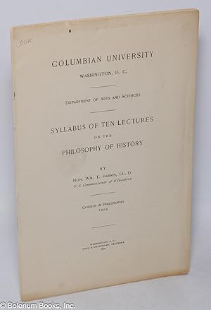 Syllabus of Ten Lectures on the Philosophy of History