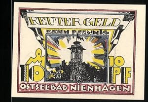 Bild des Verkufers fr Notgeld Nienhagen /Ostsee 1922, 10 Pfennig, Leuchtturm, Fischer holen Netz ein zum Verkauf von Bartko-Reher