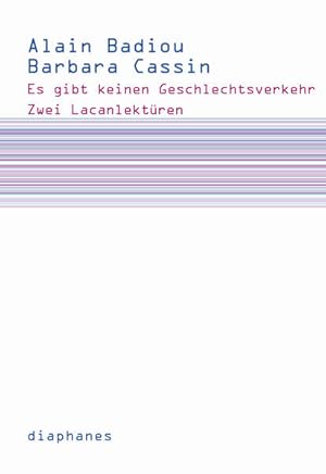 Bild des Verkufers fr Es gibt keinen Geschlechtsverkehr Zwei Lacanlektren zum Verkauf von Bunt Buchhandlung GmbH