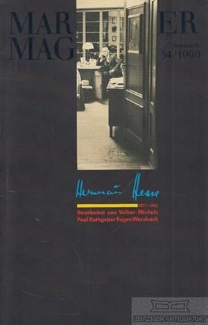 Bild des Verkufers fr Hermann Hesse. 1877-1962 (Marbacher Magazin) zum Verkauf von Versandantiquariat Felix Mcke