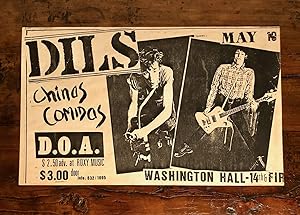 Original Punk Poster promoting The Dils at Washington Hall with Chinas Comidas and DOA Opening