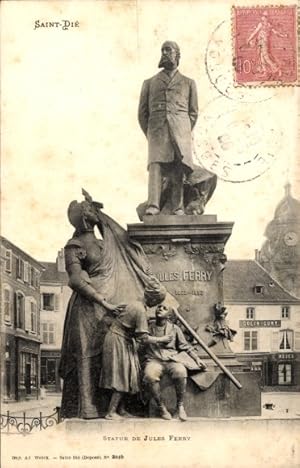 Ansichtskarte / Postkarte Saint Dié des Vosges, Statue Jules Ferry