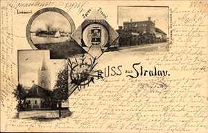 Ansichtskarte / Postkarte Berlin Friedrichshain Stralau, Spreetunnel, Post, Kirche