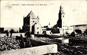 Ansichtskarte / Postkarte Jerusalem, Israel, Deutsche Kirche auf dem Berg Zion