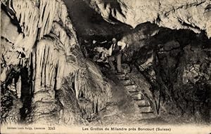 Ansichtskarte / Postkarte Boncourt Kanton Jura, Les Grottes de Milanndre
