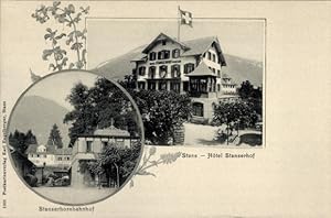 Ansichtskarte / Postkarte Stans Kanton Nidwalden, Hotel Stanserhof, Stanserhornbahnhof