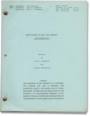 Seller image for Buck Rogers in the 25th [Twenty-Fifth] Century: The Golden Man (Original screenplay for the 1979 television episode) for sale by Royal Books, Inc., ABAA