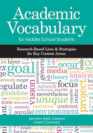Imagen del vendedor de Academic Vocabulary for Middle School Students : Research-Based Lists and Strategies for Key Content Areas a la venta por GreatBookPricesUK