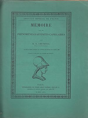 Image du vendeur pour Mmoire sur les phnomnes d'affinits capillaires mis en vente par Librairie Lalibela