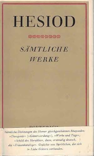 Bild des Verkufers fr Smtliche Werke 2. Auflage zum Verkauf von Fachbuchhandlung H. Sauermann