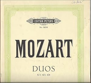 Image du vendeur pour Duos KV 423, 424. Violine und Viola (= Edition Peters, No. 1414). Stimmen. mis en vente par Antiquariat Bcherstapel