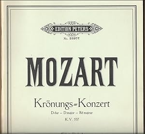 Bild des Verkufers fr Krnungskonzert D-Dur (KV 537) / Konzert fr Klavier und Orchester (= Edition Peters, Nr. 2897f). Ausgabe fr zwei Klaviere. zum Verkauf von Antiquariat Bcherstapel