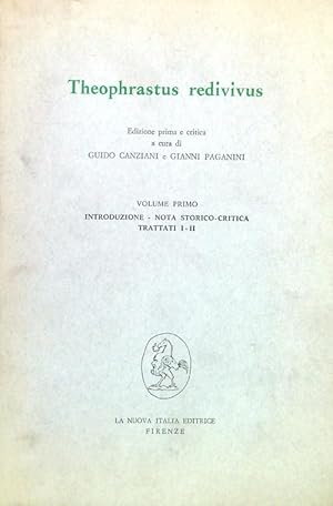 Bild des Verkufers fr Theopharastus redivivus. Volume primo zum Verkauf von Librodifaccia