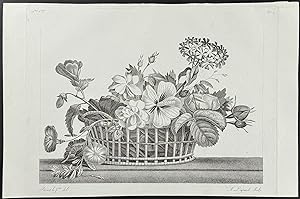 Arrangement of Flowers: Hibiscus, Bindweed, Roses