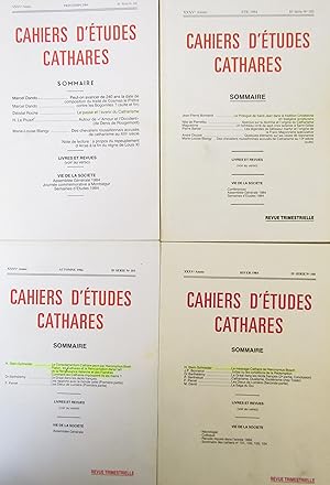 CAHIERS D'ÉTUDES CATHARES IIe Série N° 101 à 104 - 1984 XXXVe Année