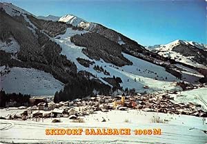 Postkarte Carte Postale 73978927 Saalbach -Hinterglemm AT Panorama Wintersportplatz mit Schattber...
