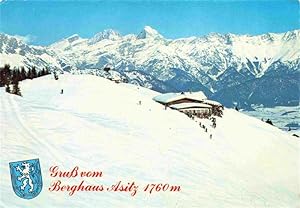 Postkarte Carte Postale 73978341 Leogang Saalbach-Hinterglemm AT Berghaus Asitz Winterpanorama Alpen