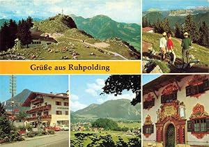 Postkarte Carte Postale 73978534 Ruhpolding Rauschberghaus Fernsicht Alpenpanorama Dorfbrunnen Ra...