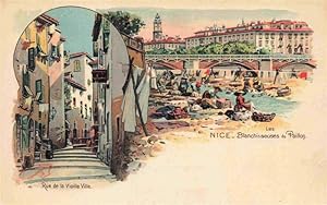 Postkarte Carte Postale 13977564 NICE Nizza 06 Alpes-Maritimes Rue de la vieille ville Les Blanch...