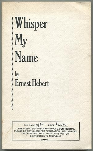 Bild des Verkufers fr Whisper My Name zum Verkauf von Between the Covers-Rare Books, Inc. ABAA