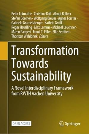 Bild des Verkufers fr Transformation Towards Sustainability zum Verkauf von BuchWeltWeit Ludwig Meier e.K.