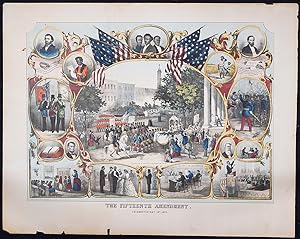 Vibrant Print of Fifteenth Amendment Celebrations