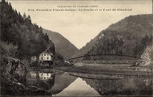 Ansichtskarte / Postkarte Blaufond Doubs, Brücke